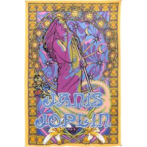 Sunshine Joy Janis Joplin Tapestry Hippie Wall Art Huge 60x90 Inches
