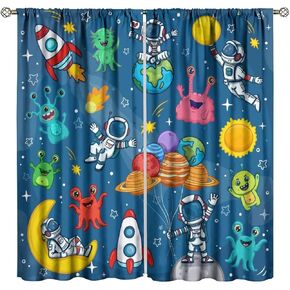 Cartoon Animal Curtains for Kids Girls Boys,Cute Farm Pig Horse Sheep Cow Print Window Treatments for Nursery Bedroom Baby Room Décor Drapes 2 Panel Sets Total Size 42" x 45"