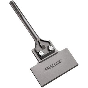 SDS Max Floor Scraper, Firecore 6 Inch by 12 Inch Heavy Duty Thinset Removal Chisel Bits for SDS Max Rotary Hammer Drill Tool, Adhesive Remover Bit for Vinyl Flooring VCT Tile Linoleum Concrete Mortar