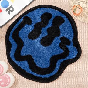 Trippy Happy Face Bath Mat Pink - Cool Rugs for Bedroom, Preppy Rug, Hippie Rug Non-Slip, Cute Fun Funky Trendy Rug, Pink Decor for Bedroom Bathroom Hallway