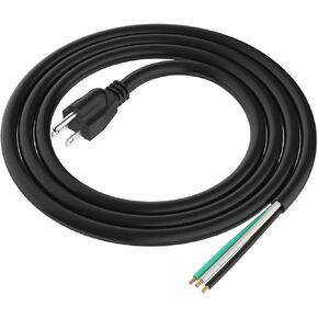 6ft 12 Gauge 3 Prong Replacement Power Supply Cable Cord - Heavy Duty Power Cord for Power Tools, Grinder and Dishwashers, Male-to-Male Appliance Electrical Cord, 110V 115V 120V Pigtail