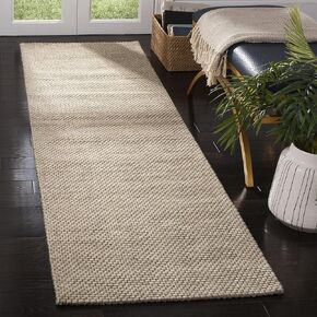 SAFAVIEH Natura Collection Runner Rug - 2'3" x 6', Beige, Handmade Wool, Ideal for High Traffic Areas in Living Room, Bedroom (NAT801B)