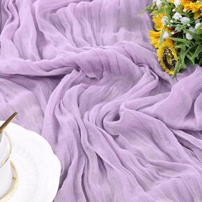 Cheesecloth Table Runner 10Ft Boho Gauze Table Runner Rustic Cheese Cloth Long Table Runner Table Runner for Wedding Bridal Shower Birthday Party Table Décor (Pink)