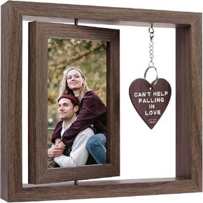Happy Anniversary Frame Gifts, 4x6In Double-Sided Anniversary Wedding Photo Frame, Romantic Vow Renewal Couples Gift, Engagement Gifts Best Bridal Shower Gifts for Couples Wife Husband