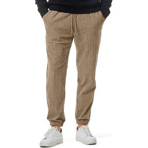 JMIERR Mens Casual Pants Waffle Textured Drawstring Stretch Elastic Waist Tapered Joggers with Pockets