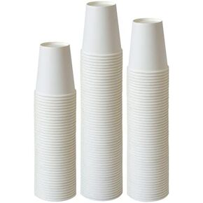 Paper Cups, 100 Count 8 Oz Coffee Cups, 8 Oz Paper Cups White Water Cups, 100 Count (Pack of 1)
