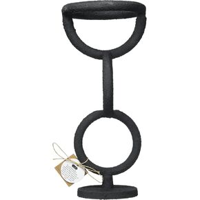Mud Pie Small Chain Link Candlestick, Black