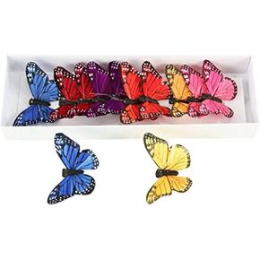 12Pc Bright Colored Butterflies