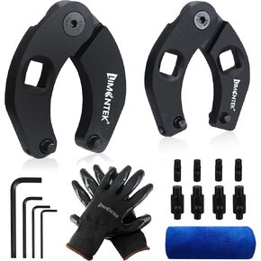 Gland Nut Wrench, Adjustable Hydraulic Cylinder Spanner Wrench Set of 2 with Pins & Allen Wrenches for Farm & Construction Equipment