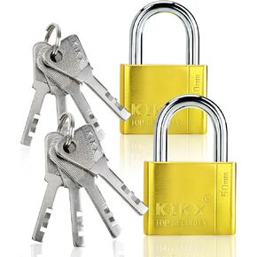 قفل 50 مم مع مفاتيح، 2 أقفال للأبواب، أقفال أمنية، قفل بمفتاح للسقيفة، المستودع، المرآب، الخزانات in Kuwait