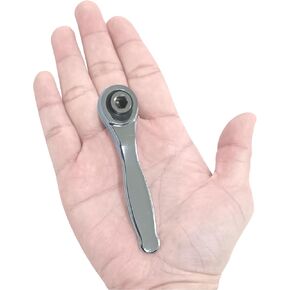 Mini Ratchet,1/4 Inch Drive Micro Ratcheting Bit Driver,72-Tooth Offset 90 Degree Right Angle Close Quarters Pocket EDC Screwdriver for Tight Spaces