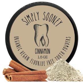 Remineralizing Vegan Mineral Tooth Powder I Cinnamon Formula I Natural Whitening I Stronger Teeth (1.5oz Jar)