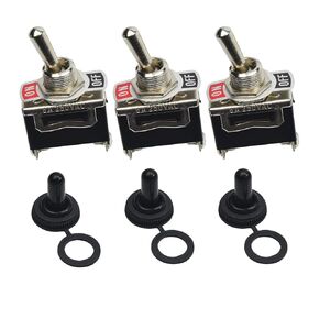 3 Pack Toggle Switch, 2 Pin SPDT Marine Toggle Switches Waterproof 16A 250V AC, Heavy Duty ON Off Switch for Boat, Yacht, Vessels