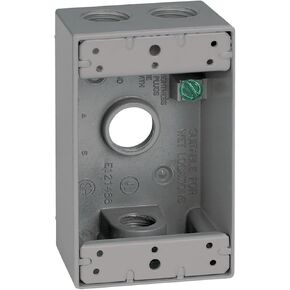 Sigma Electric, Gray Count (Pack of 1) Sigma Engineered Solutions, 14251 1/2-Inch 4 Hole 1-Gang Box