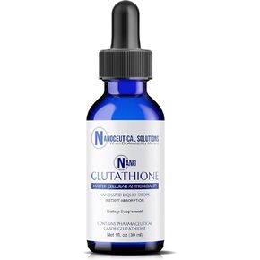 Nano Glutathione Drops by Nanoceutical Solutions | Pharmaceutical Grade Liquid Glutathione Supplement | Ultra-Efficient Absorption, Up to 8 Times Higher Than Glutathione Capsules | 30 Servings