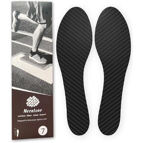 Carbon Fiber Insole 250mm Men's Size 7 / Women's 8, Carbon Fiber Shoe Inserts for Man Woman, Basketball Football Hiking Sports Insole, Orthotic Shoe Stiffener Insert for Hallux Rigidus Mortons Toe