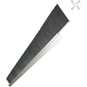 5 Sets 2.75+0.91 Inches Door Brush Sweep Seal Roll Up Door Seal Kit Garage Door Sweeps Suitable for Multiple Floors Easy Mounting（2.75，5）