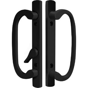 8.5" Legacy Sliding Patio Glass Door Offset Latch Bronze Handle Set Replacement - Sash Controls 2265 - No Mortise, Fits 3-15/16" Screw Hole Spacing and 1-1/4" to 2-1/4" Door Thickness