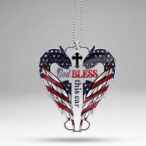 Memorial Car Hanging Ornament, Veteran Ornament, Gift for Fathers Day, Pendant for Rear View Mirror Car, Car Accessories, in Loving Memory, Gift for Loss of Loved One Soldier