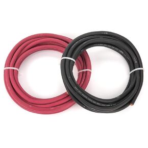 EWCS 2 Gauge Premium Extra Flexible Welding Cable 600 Volt Combo Pack - Black+Red - 15 Feet of Each Color - Made in The USA