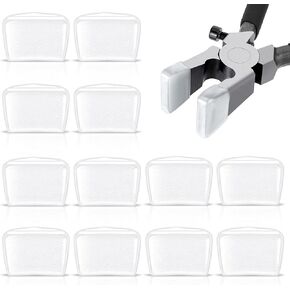 12 قطعة من الأطراف المطاطية لكماشات الجري الزجاجية المسطحة تنطبق على عرض يصل إلى 25 مم من أجل كماشة عمل الزجاج الملون القابلة للاستبدال وكماشة تشغيل الزجاج تثبيت الأجهزة in Kuwait