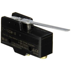 Omron Z-15GW-B General Purpose Basic Switch, Hinge Lever, Low OF, Screw Terminal, 0.5mm Contact Gap, 15A Rated Current