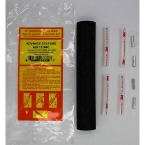 Underground Direct Burial Wire and Extension Cord Splice Kit for #10#12#14 AWG - 4 Wires - 4 Connectors, and 4 CLEAR Dual Wall 3M Heat Shrinks w/ 8" Long BLACK Heavy Dual Wall 1.1" Dia. Outer Sleeve.
