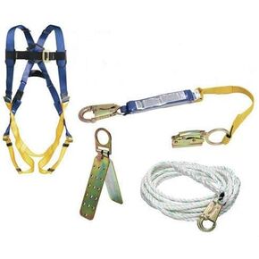 Werner K111201 Roofing Kit, 50-Foot Basic, Pass-Thru Buckle Harness, 1per Pack