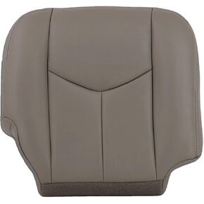 2003 2004 2005 2006 2007 Chevy Silverado Avalanche & GMC Sierra Work Truck Synthetic Leather Cover, WT in Vinyl (Medium Dark Pewter (Light Gray), Driver Bottom)