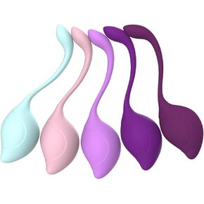 Kegel Tightener Balls - Pelvic Floor Exerciser for Women - Ben Wa Balls for Post-Pregnancy Tightening - Kegel Exercise System 5 Sizes for Beginner to Advanced