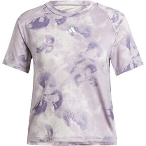 adidas Women's Training Essentials All Over Printed Flower Tie-dye T-Shirt