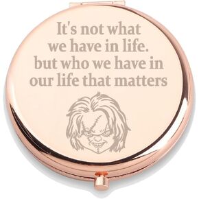 WUSUANED Scary Scar Chucky Makeup Mirror Horrible Movie Character Mirror Horror Fan Gifts Chucky Lover Gift (Scary Scar Chucky Mirror)