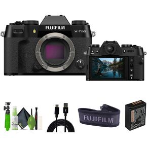 Fujifilm X-T50 Mirrorless Digital Camera Body Bundle with Accessories - Black in Saudi Arabia