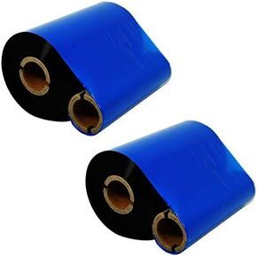 24 Rolls 4.33" x243' (110mm X 74m) Thermal Transfer Wax Ribbon Barcode Ribbons Wax Ribbons 1inch Core and 1/2inch Vice Core for Datamax Zebra Intermec Sato Eltron