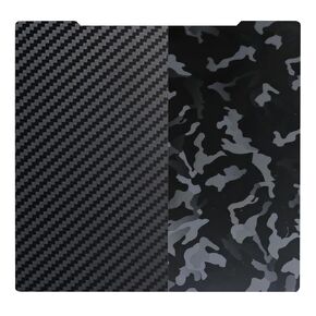 Prusa MK4 I3 MK3 MK3S+ Build Plate, Smooth Camo + Carbon Fibre Sticker Steel Sheet, Transfer Patterns to 3D Printing Item, 254 x 241mm/ 10 x 9.5inchs Spring Flexiable Removable Print Bed