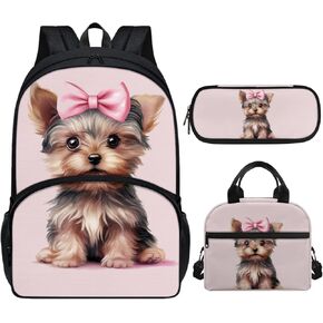 Xhuibop Animal Backpack with Lunch Box Horses Backpack for Boys 8-12 with Lunch Box 3 IN 1 Book Bag with Lunch Bag Set Boy Bookbag with Lunchbox Pencil Case Kids School Bag for Girls 6th Grade