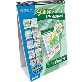 NewPath Learning 10 Piece Mastering Middle School Life Science Curriculum Mastery Flip Chart Set, Grade 5-9 Multi, 12 L X 18 W in