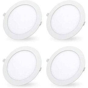 Esbaybulbs 7 Inch 18W LED Recessed Ceiling Light, LED Recessed Lighting Retrofit 6000K Daylight White Ultra-Thin LED Ceiling Can Light Downlight Easy Installation 4 Pack
