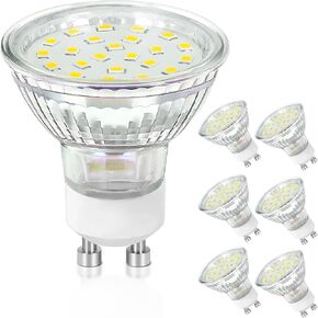 GU10 Dimmable Track Lighting LED Bulbs 40W Equivalent, 5W 5000K Bright Daylight White, LED Bulb Replacement for Recessed, 400LM, 6 Packs