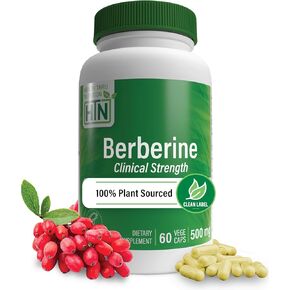 Health Thru Nutrition Berberine HCl 500mg 120 Servings | Clinical Strength | Certified Vegan | Non-GMO | Gluten & Soy Free | 3rd Party Tested