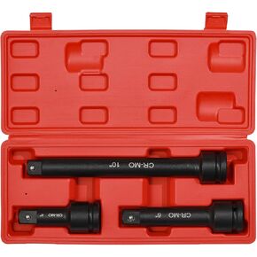 Mayouko 3PCS 3/4" Drive Impact Extension Bar, 4",6",10", Impact Wrench Extensions, CR-MO