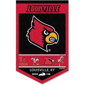 College Flags & Banners Co. Louisville Cardinals Heritage History Banner Pennant