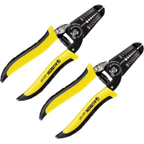 2-Pack 10-22 AWG Wire Stripper, Wire Cutter, Gauge Stripper, Wire Stripping Tool and Multifunctional Hand Tool,Professional Handle Design And Refined Craftsmanship