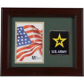 US Picture Frame - 4x6 Portrait with US Army Medallion Crafted from Premium Materials - Made in USA