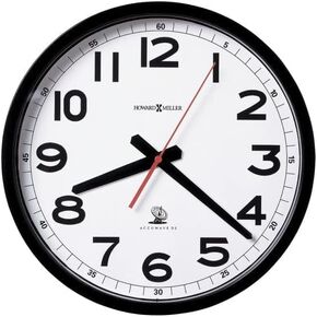 Howard Miller Eagle Wall Clock II 547-671 – Black Case with Crystal Glass, Automatically Resets/Adjusts to Daylight Savings, Atomic Radio Control Movement in Saudi Arabia