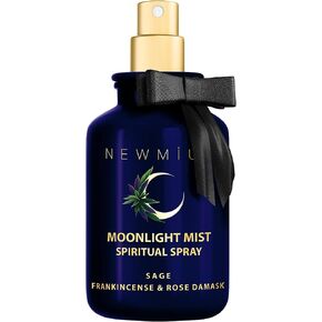 Cleansing Moonlight Mist - Sage Frankincense Rose Natural Essential Oils - Spiritual Aromatherapy Spray Stress Relief Gifts for Success Prosperity Energy Clearing Destress Perfect Stocking Stuffers