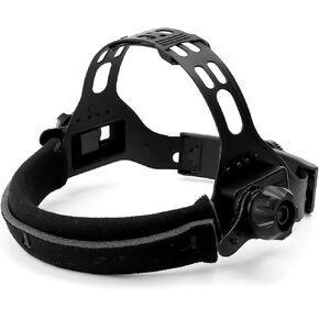 Adjustable Headband Replacement with Sweatband for Welding Helmet Headgear PP Material Hood Accessories Part: Hollow Design, Black, Round Hole Mask