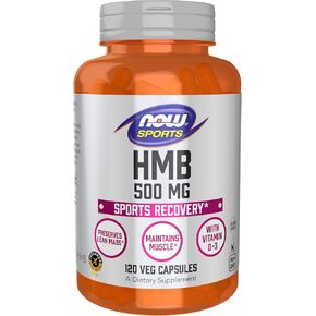 NOW Foods Sports Nutrition, HMB (β-Hydroxy β-Methylbutyrate) 500 mg, Sports Recovery*, 120 Veg Capsules