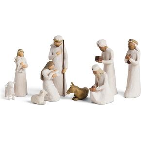 Willow Tree Nativity Starter Figures plus Three Wisemen, sculpted hand-painted 9-Piece Set