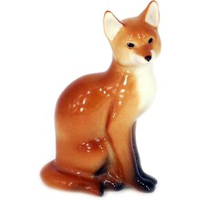 Red Fox Sitting Lomonosov Porcelain Collectible Figurine